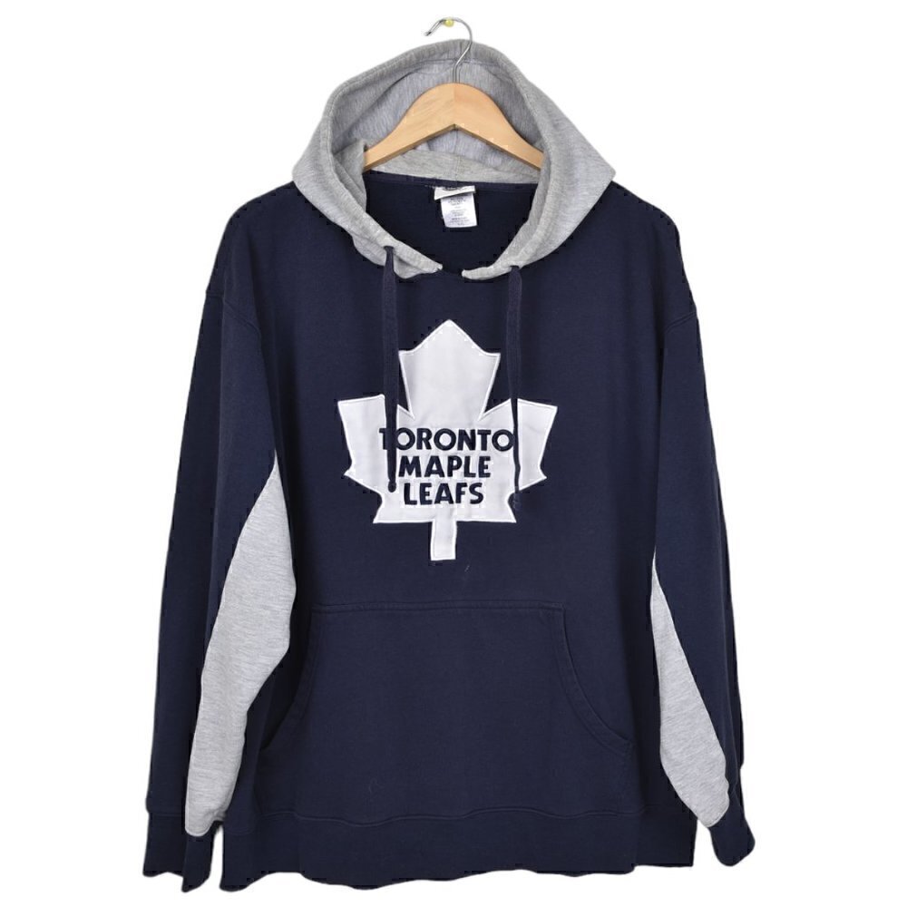 NHL Toronto Maple Leafs Hoodie Sweatshirt Blue White Size Large